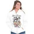 thumbnail image 4 of Life's A Gamble Skull Rose Tattoo Zip Up Hoodie Men's Women's Brisco Brands L, 4 of 6