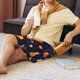 thumbnail image 5 of Balery Space Planet Pantalones cortos de pijama de punto de algodón para hombre con cinturilla y bolsillos-4X-Large, 5 of 6