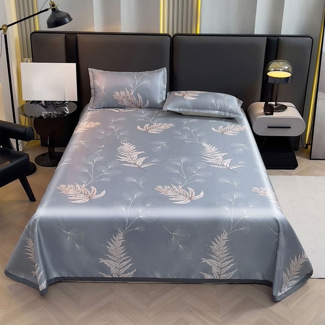 Ice Silk Bed Sheet Three-piece Cooler Mat Machine Washable And Foldable Non-deformation Conditioning Mat