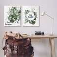 thumbnail image 2 of Stupell Industries Be Bold & Brave Quote Botanical Watercolor Monstera Leaves Modern Painting Gallery-Wrapped Canvas Print Wall Art Set of 2, 24 x 30, Design by Valerie Wieners, 2 of 5