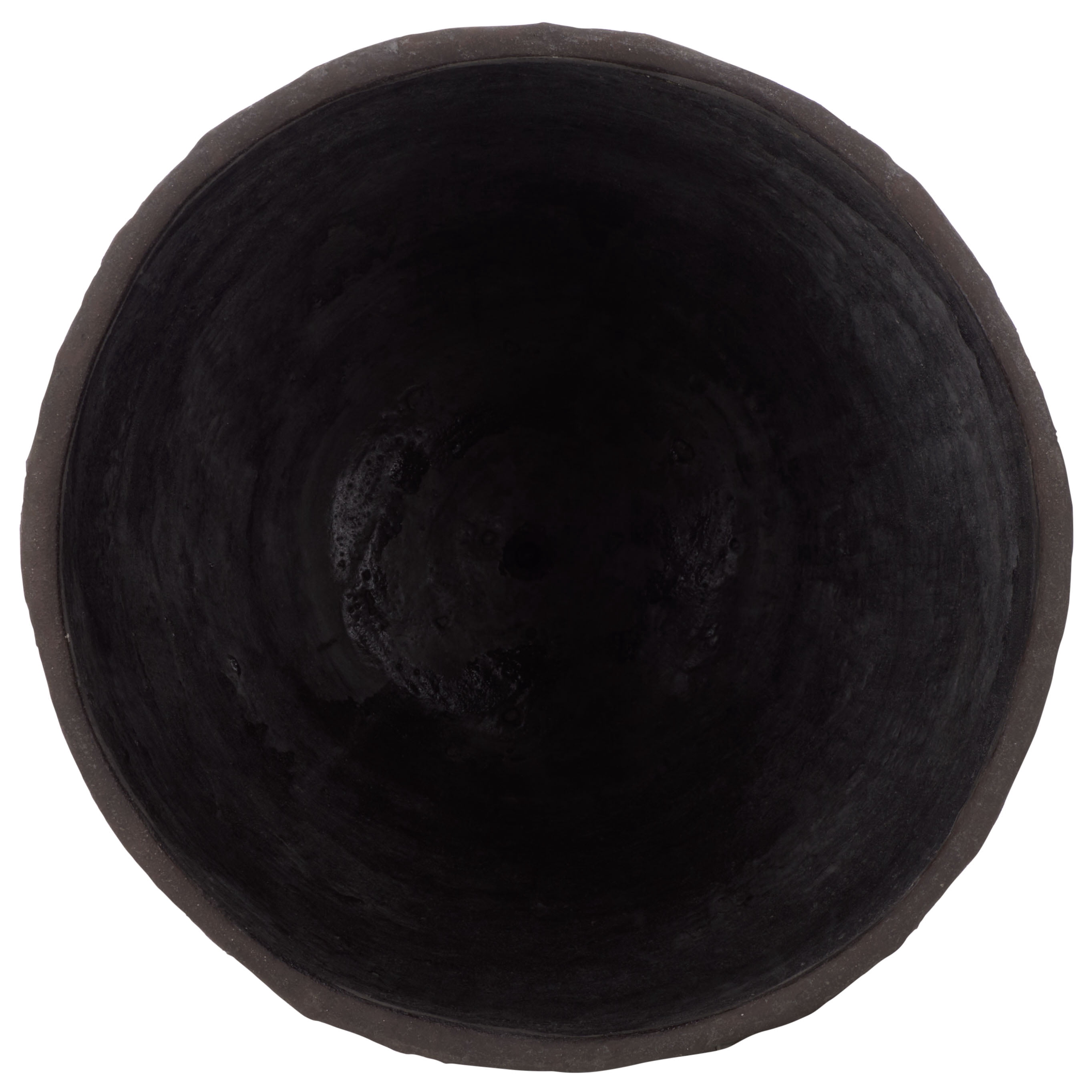 Safavieh 19.3" x 19.3" x 26.8" Round Brown Cement Bamboo Plant Pot