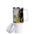 thumbnail image 2 of Dogs Run Grass Sky 40 oz Tumbler with Handle Insulated&nbsp;Travel Mug&nbsp;Lid Straw Leak Proof Steel Vacuum Water Bottles Glasses Fits in Car Cup Holder, 2 of 7