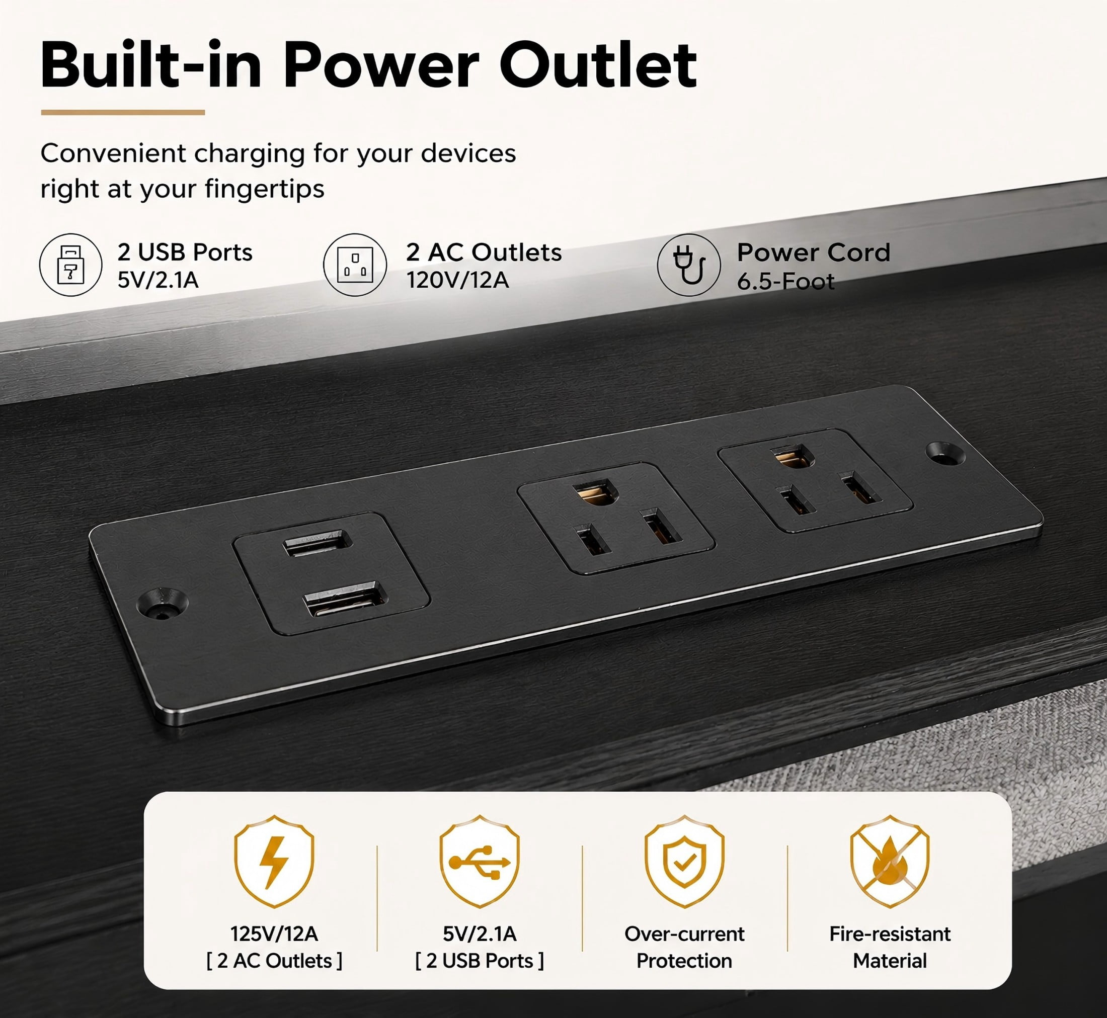 Aukfa Twin Bed Frame with Storage Headboard, USB Charging Station & LED Lights, Heavy Duty Metal Platform Bed with Outlets, No Box Spring Needed, Black