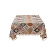 thumbnail image 2 of Fesfesfes Boho Tablecloth for Square Tables,Fringed Edges with Geometric Pattern Tablecloths,Floral Table Cover Cloth Decorative for Kitchen Dining Room, 2 of 6