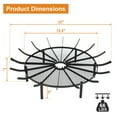 thumbnail image 4 of Aoodor 32'' Fire Grate Log Grate, Round Spider Wagon Wheel Firewood Grates, Heavy Duty Fire Pit Grate - Black, 4 of 9