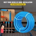 thumbnail image 2 of Tubo Pex VEVOR, tubo Pex de 1 pulgada, manguera Pex flexible de 300 pies, sin barrera de oxígeno, bobina de tubo Pex, línea de agua Pex de 80-160 psi, tubería Pex azul para agua caliente y fría, 2 of 9
