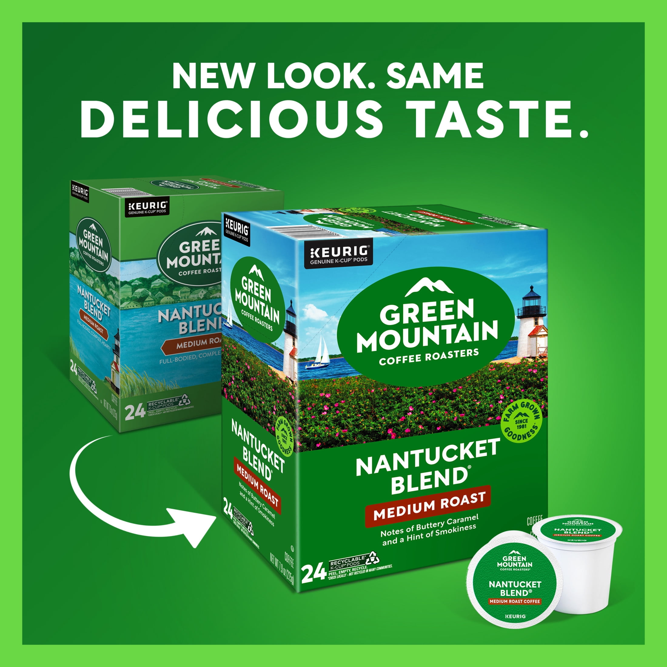Green Mountain Coffee Roasters, Nantucket Blend Medium Roast K-Cup Coffee Pods, 24 Count