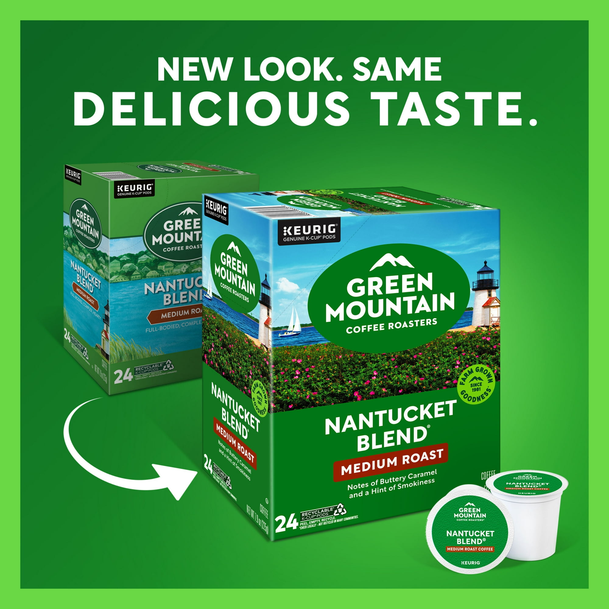 Green Mountain Coffee Roasters, Nantucket Blend Medium Roast K-Cup Coffee Pods, 24 Count
