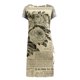 thumbnail image 4 of Puntoco Vestido De Mujer Con Cuello Redondo Y Manga Corta Estampado Smock Slim Fit Con Abertura Vestido De Manga Corta Con Cuello Redondo Caqui Xxl,Regalos Para Mujer Joven, 4 of 4