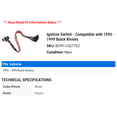 thumbnail image 2 of Ignition Switch - Compatible with 1995 - 1999 Buick Riviera 1996 1997 1998, 2 of 2
