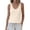Beige-08, variant on Women's Ribbed Knit Scallop Trim Tank Top V-Neck Sleeveless Casual Cami Fitted Summer Basic Top
