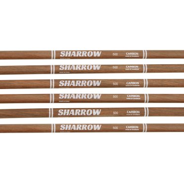 SHARROW 31 Inch Wooden Arrow Shafts - 8mm Diameter For Recurve & Long Bow Archery DIY