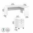 thumbnail image 3 of Echo 72W L Shaped Computer Desk with Drawers in Pure White - Engineered Wood, 3 of 5