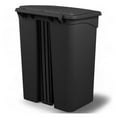 thumbnail image 2 of 18 Gallon Black Step On Trash Can - Hands- Waste Bin with Odor Control Lid - Ideal for Kitchen, Bathroom, Office, 2 of 7