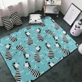 thumbnail image 3 of Shaggy Area Rug, funny cute zebra blue Rugs for Living Room Bedroom Non Slip Door Mat Indoor Carpet Machine Washable Nursery Home Decor Floor Mats for Entryway 60x39in, 3 of 5