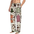 thumbnail image 2 of Disketp Vintage Coffee Men'S Pajama Pants - Ultra Soft Fleece Sleep And Lounge Pants (Size: S-Xxl), 2 of 9