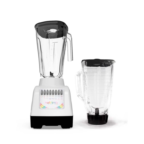 Licuadora Nutrimix Pride 750W 10 Velocidades Vaso Vidrio 1.2L y Plástico 2L Alta Potencia Blanco