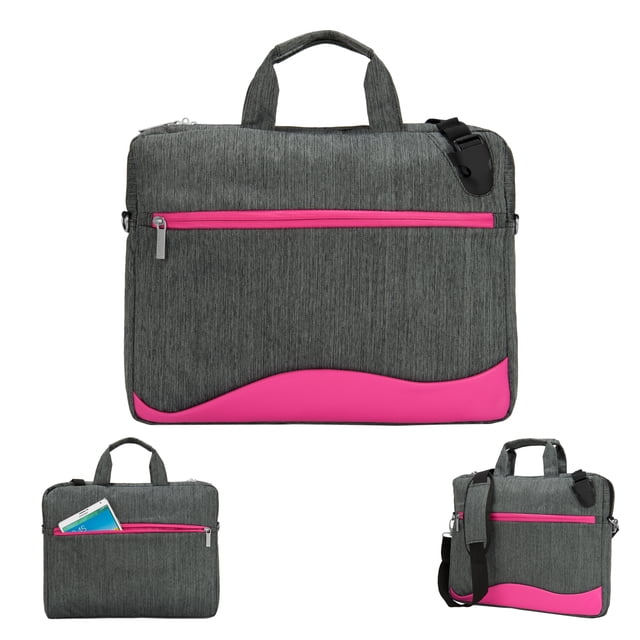 Laptop Bag Messenger Bag, Water Resistant Nylon Laptop Shoulder Bag with Multiple Pockets, Padded Compartment Fits 15.6 Inch Laptops Chromebooks Tablets