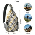 thumbnail image 2 of Striped Bohemian Shoulder Backpack Lightweight Sling Bag for Daily Commuting Vintage Fashion & Comfortable, 2 of 4