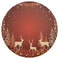 thumbnail image 3 of Ryvnso Christmas Deers Round Plate Mats Dining Table Placemat Set of 4 for Holiday Decoration, 3 of 7