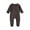 Dark Gray, variant on fatyb Infant Newborn Pajamas with Foot Full Zip Baby Cotton Romper Long Sleeve Jumpsuit for Boys Girls