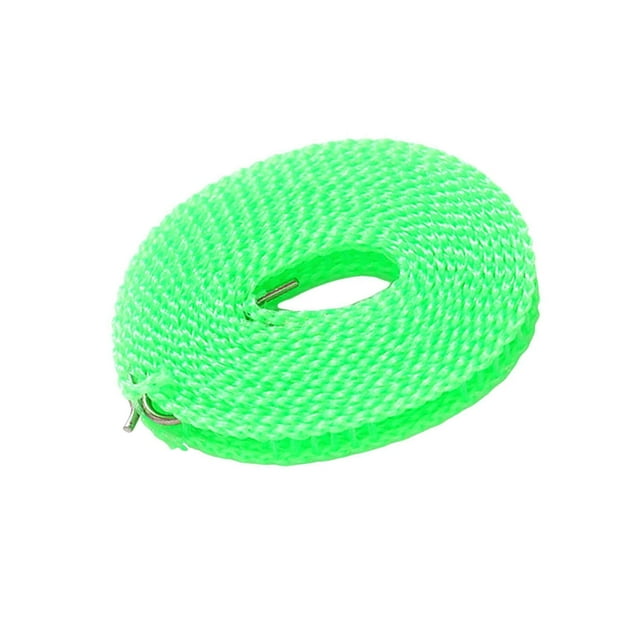 facefd Clothesline Stretchy Portable Laundry Cord for Garden Camping Accessories RV green 500cm