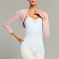 thumbnail image 2 of Fgnfyis Elegant Ballet Dance Wrap Top Long Sleeve Shawl Cover Up Soft Stretchy Performance Wear For Women Pink S, 2 of 8