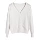 thumbnail image 1 of Cárdigan de punto de manga larga y cuello en V para mujer - Top estilizado y transpirable para primavera/otoño, 1 of 2
