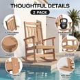 thumbnail image 2 of Cobiod Oversized Rocking Chair Outdoor, HDPE Rocking Chair, Patio Rocking Chairs for Porch & Fire Pit, All-Weather Outdoor Rocking Chair, Set of 2, 2 of 6