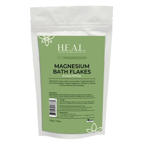 ŐSIMAGNESIUM Bath Flakes With Eucalyptus Essential Oil- 7oz for Respiratory Wellness & Relaxation