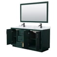 thumbnail image 3 of Wyndham Collection Miranda 66" Marble Double Bathroom Vanity in Green/Black, 3 of 7