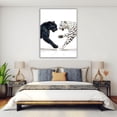 thumbnail image 6 of Mudket Black & White Leopard Framed Canvas Wall Art, Contrast Wild Animal Print Art for Men Living Room, Modern Office, Ready to Hang - 30"L x 20"W, 6 of 10