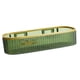 thumbnail image 4 of Estante de cesta multiusos para ducha, organizador de cosméticos rectangular, colgante Verde oscuro, 4 of 9