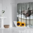 thumbnail image 2 of Elephant in Bathtub with Sunflowers 72x84in Shower Curtain,Bathroom Decorative Shower Curtains Set with 12 Hooks,Modern Waterproof Washable Shower Curtain, 2 of 4