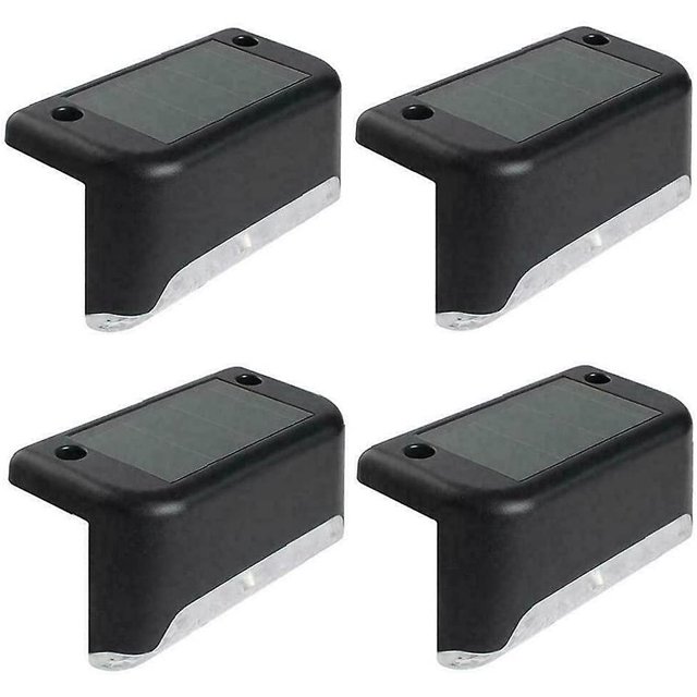 Luces Led solares motorizadas para valla, camino de pared, cubierta, jardín al aire libre, lámpara duradera, color negro, 8 Uds. ER