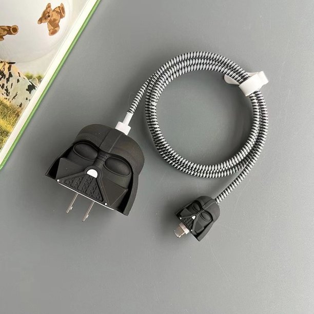 Protector De Cable De 4 Piezas Para IPhone/iPad 18W/20W Cargador Lindo Dibujos Animados Soporte Teléfono Accesorios