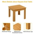 thumbnail image 2 of Miekor Wooden Square Side End Table Patio Coffee Bistro Table Indoor Outdoor Natural, 2 of 4