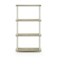 thumbnail image 3 of Furinno Wire 4-Tier Industrial Style Metal Frame Display Shelf, 24 Wide, Walnut Cove, 3 of 5