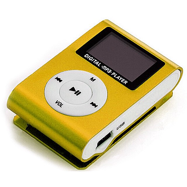 EIGTHTAIL Lecteur MP3 Lecteur MP3 Clip Métallique Lecteur MP3 Portable Lecteur MP3 Écran LCD Application Rose Rouge Écran LCD Support Lecteur Clip Métallique Lecteur de Musique Grand Application Écran Rose Sup