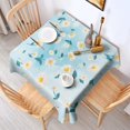 thumbnail image 6 of 52x52in(132x132cm) Square Tablecloth, Waterproof Polyester Table Cover, Wrinkle Resistant & Washable Fabric for Dining, Kitchen, Picnic, Daisy Flowers Print, 6 of 6