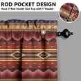 thumbnail image 5 of Boho Kitchen Curtains for Windows – Rustic Tribal Floral Print Cafe Curtains, Vintage Bohemian Geometric Panels for Home Décor, 5 of 6