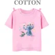 thumbnail image 3 of Camiseta de algodón para niños de Lilo Stitch Anime, camisetas para niños, camisetas para niños, camisetas casuales de manga corta con cuello redondo de moda de verano 2024, 3 of 5