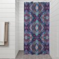 thumbnail image 2 of Blue Ethnic Paisley Pattern Shower Curtain 36"x72" ,Bathroom Decorative Shower Curtains Set with 12 Hooks,Modern Waterproof Washable Shower Curtain, 2 of 6