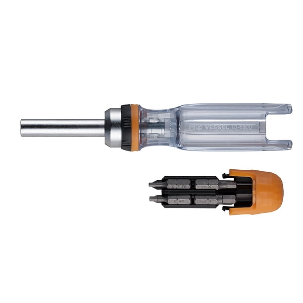 Destornillador de Carraca VESSEL TD-6808MG con 8 Puntas