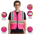 thumbnail image 5 of Chaleco de Seguridad AK A-KSAFETY XSmall Rosa de Alta Visibilidad, 5 of 5