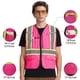 thumbnail image 5 of Chaleco de Seguridad AK A-KSAFETY XSmall Rosa de Alta Visibilidad, 5 of 5