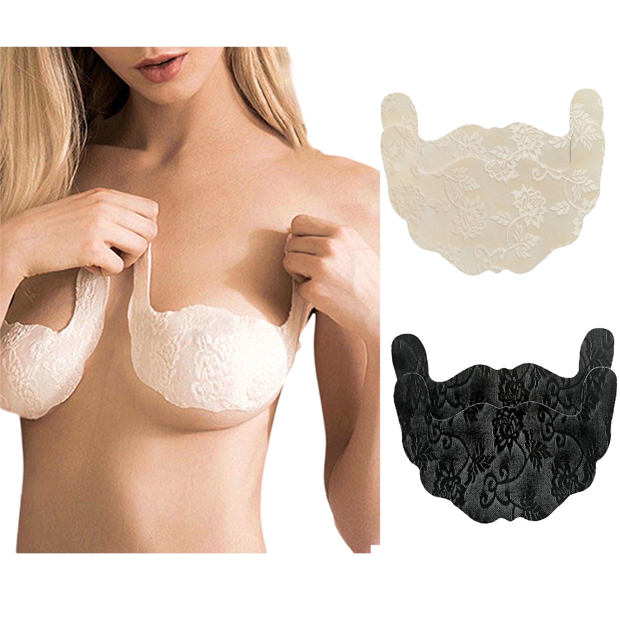 ToBeInStyle Women's Invisible Silicone Bras with Straps