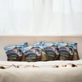 thumbnail image 3 of Ambesonne Vintage Throw Pillow Cover 4 Pack, Rusty Abandoned Cars, 24", Pale Coffee and Blue, 3 of 6