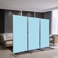 thumbnail image 2 of JVVMNJLK Indoor Room Divider, Portable Office Divider, Convenient Movable(3-Panel), Folding Partition Privacy Screen for Bedroom, Dining Room, Study, 102" W x 19.7" D x 71.3" H, Sky Blue, 2 of 2