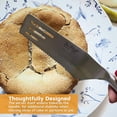 thumbnail image 3 of Jean-Patrique Chef's Stainless Steel Serrated Slicer and Server | Unique Serrated Design | A Perfect Cake Slicer and Server, Lasagna Cutter, Spatula, Brownie Cutter or Pizza Lifter | from, 3 of 7